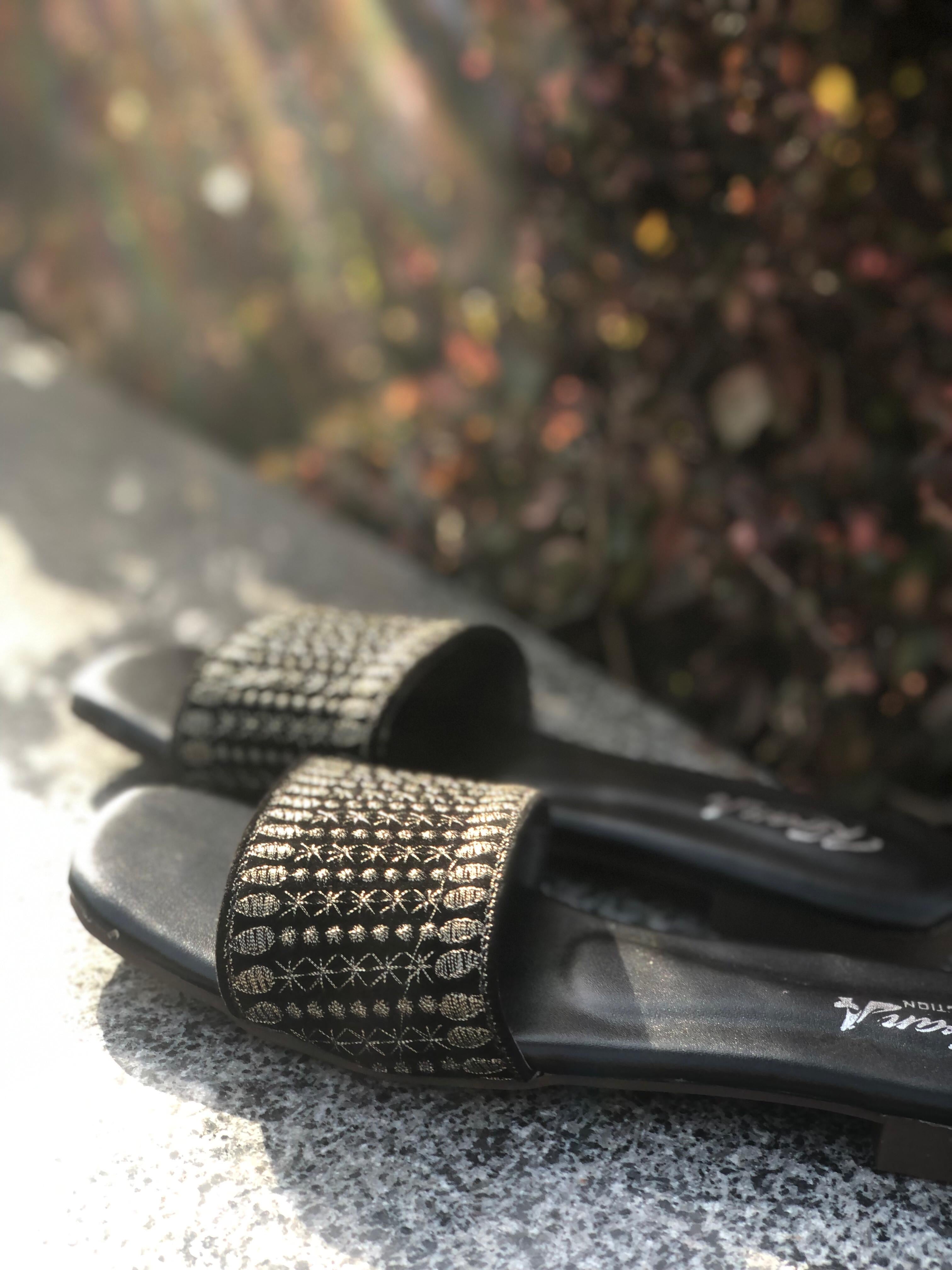 Black Hand Made Embroidery