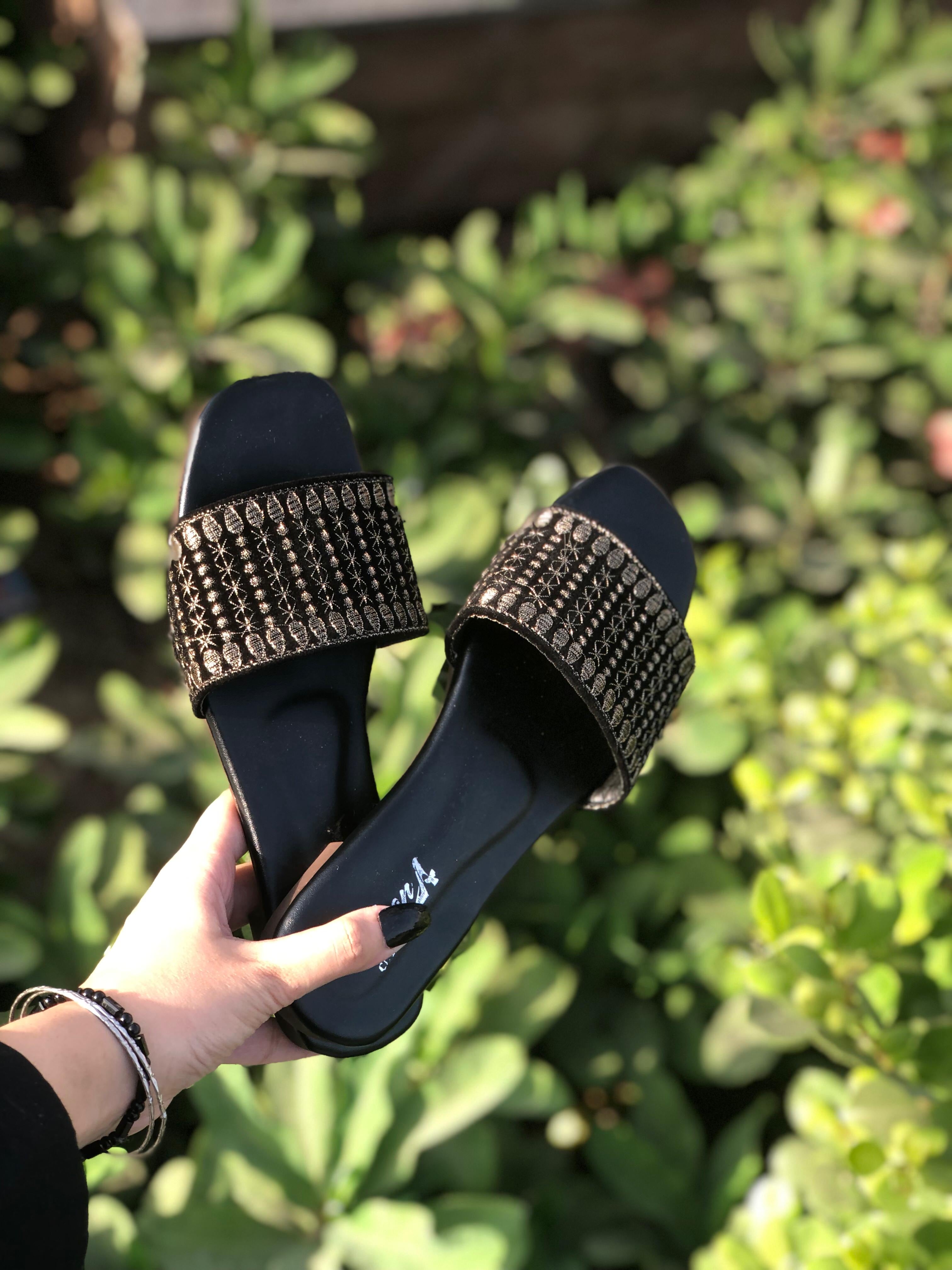 Black Hand Made Embroidery